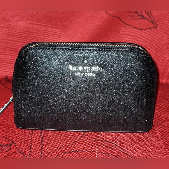 kate spade Handbags - kate spade Black Glitter Cosmetic Bag
